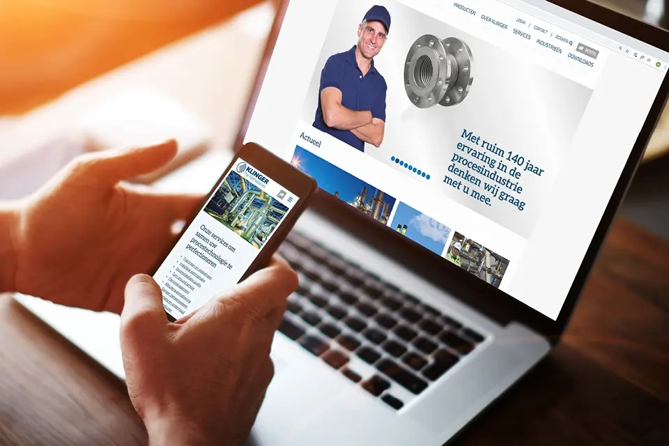 Klinger website en webshop gemaakt door AllesOnline