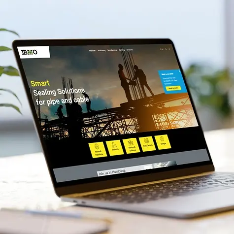 IBMO homepage op laptop preview