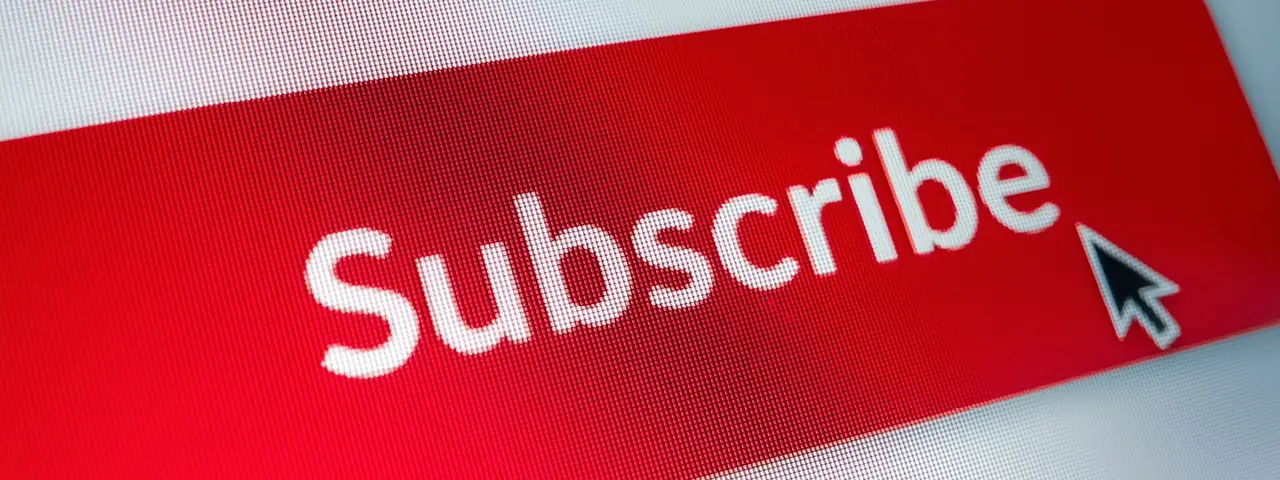 Subscribe button met pijltje