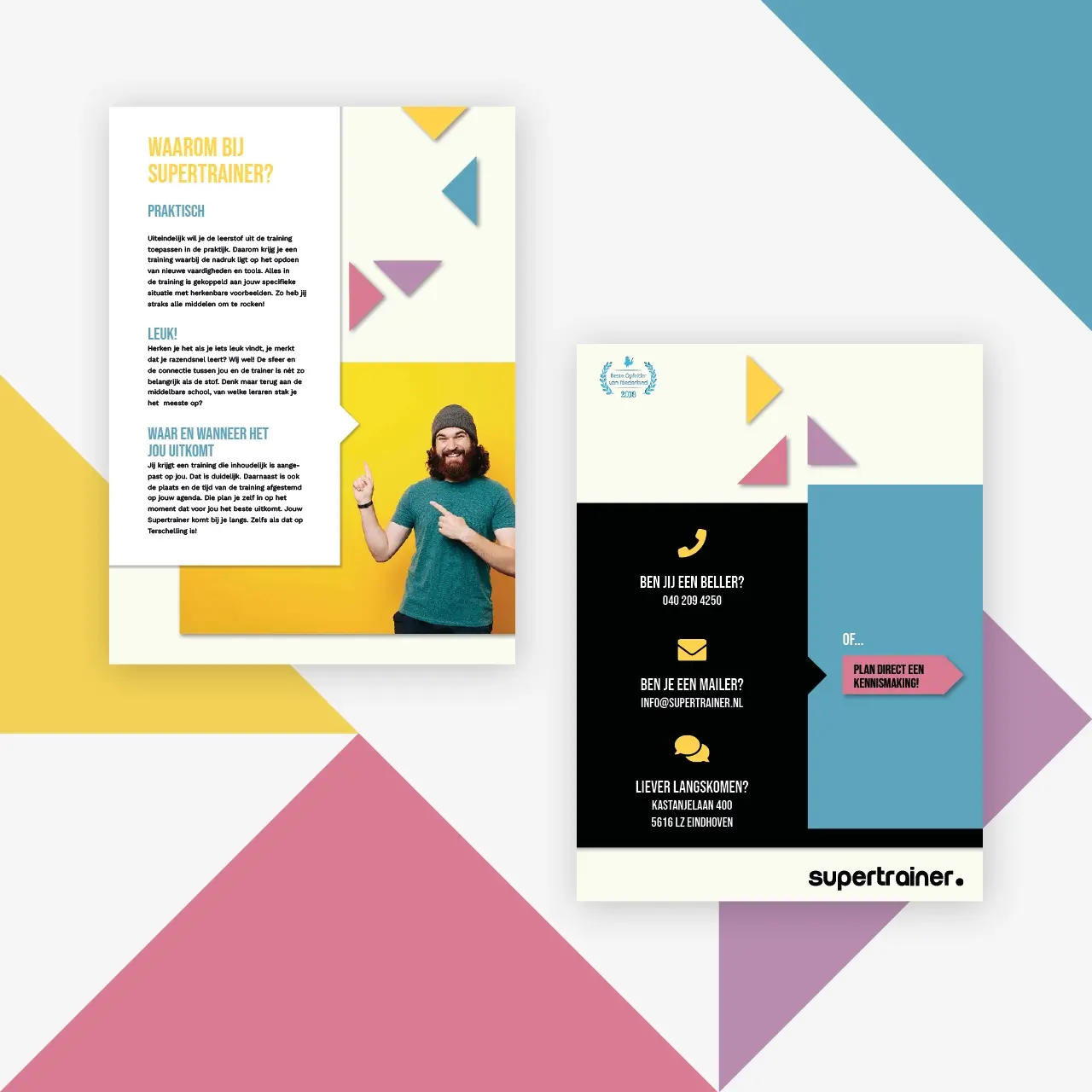 Supertrainer brochure template gemaakt door AllesOnline