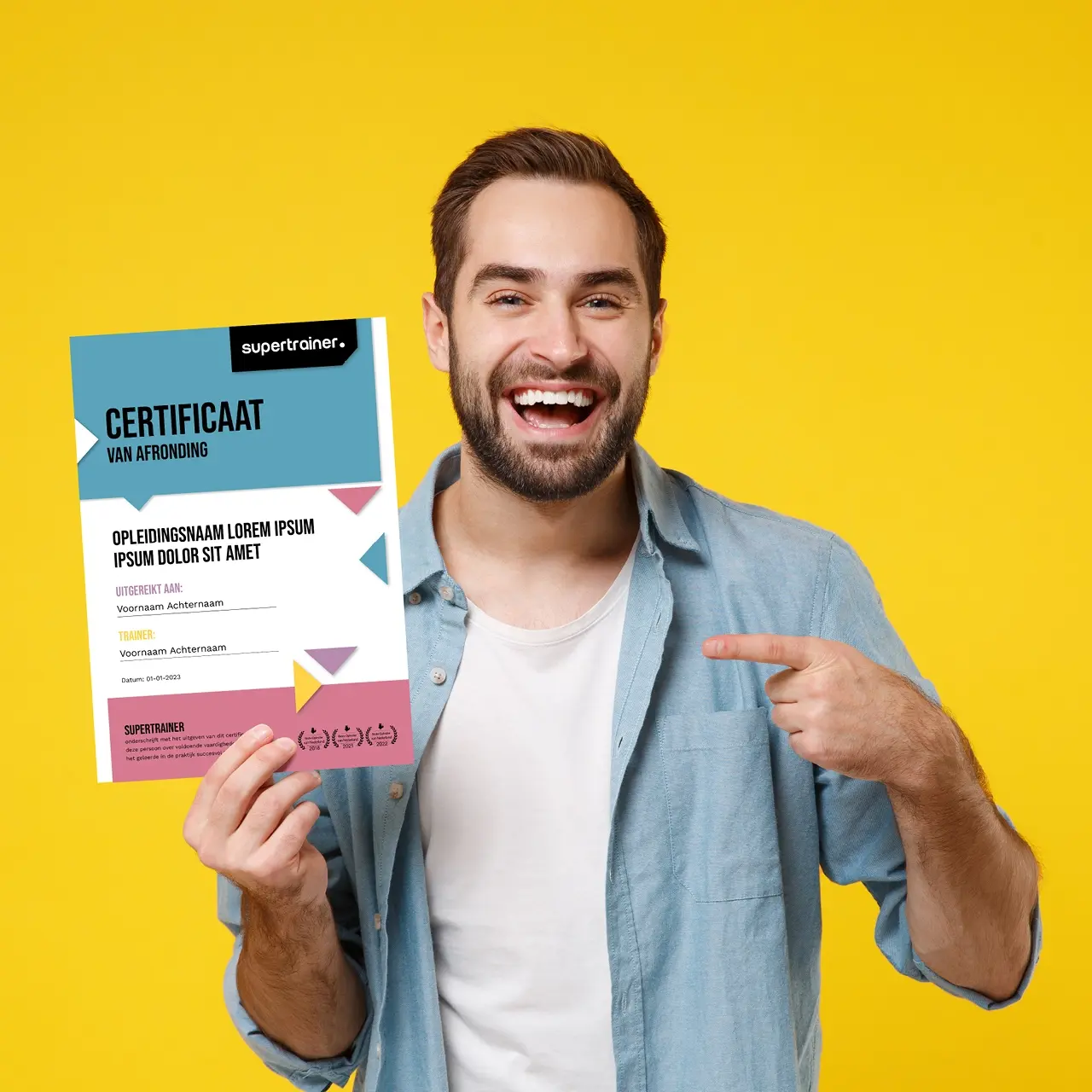Supertrainer certificaat gemaakt door AllesOnline