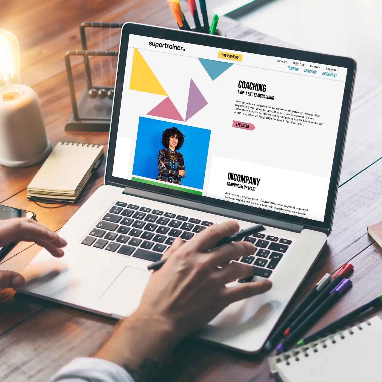 Supertrainer website gemaakt door AllesOnline