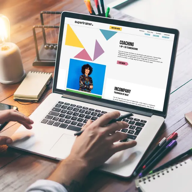 Supertrainer website gemaakt door AllesOnline