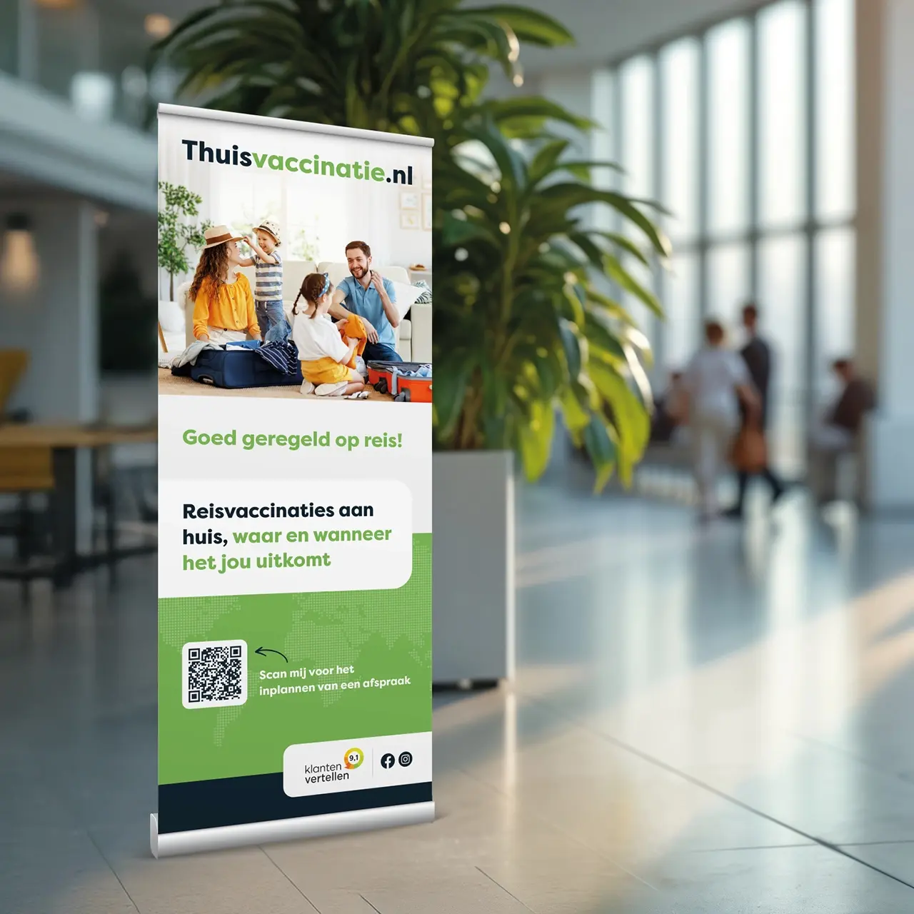 Thuisvaccinatie.nl roll-up banner made by AllesOnline