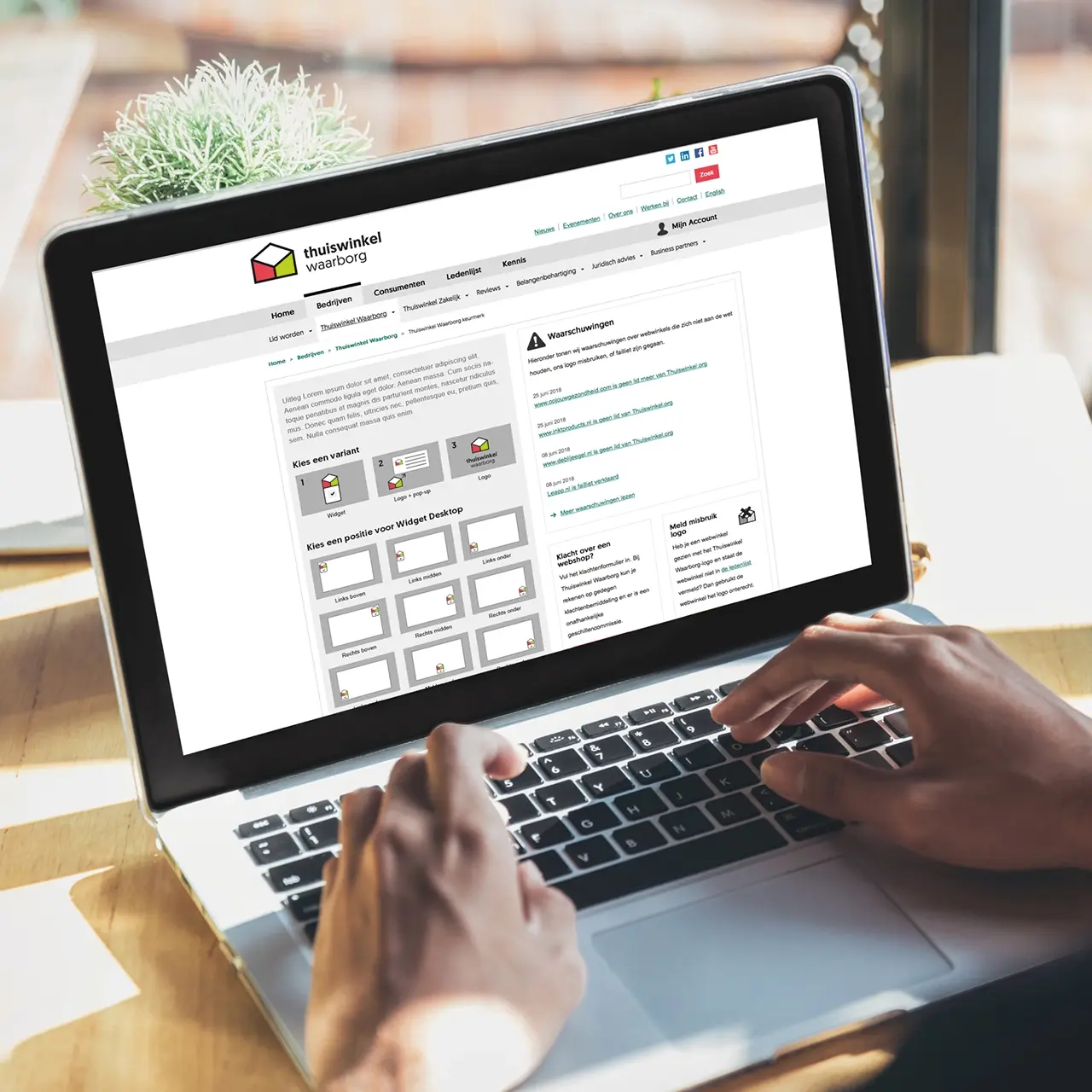 Thuiswinkel Waarborg innovatieve widget gemaakt door AllesOnline