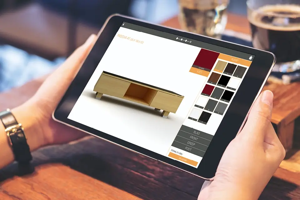 VDV meubelen website applicatie meubels bouwen