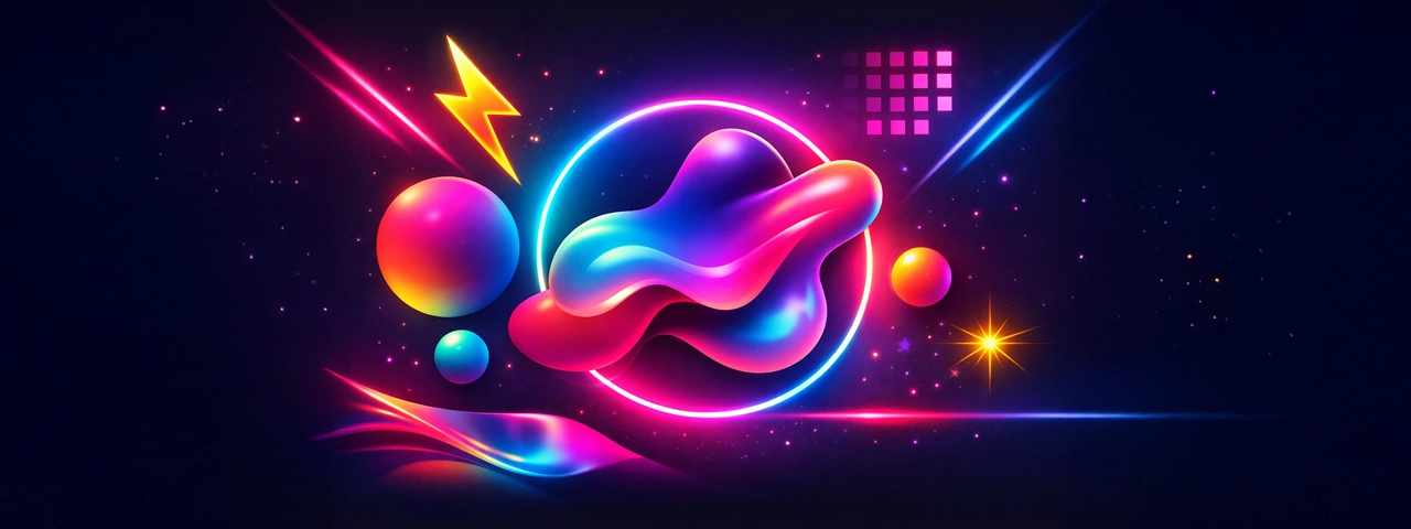 Verzadige kleuren met neon accenten