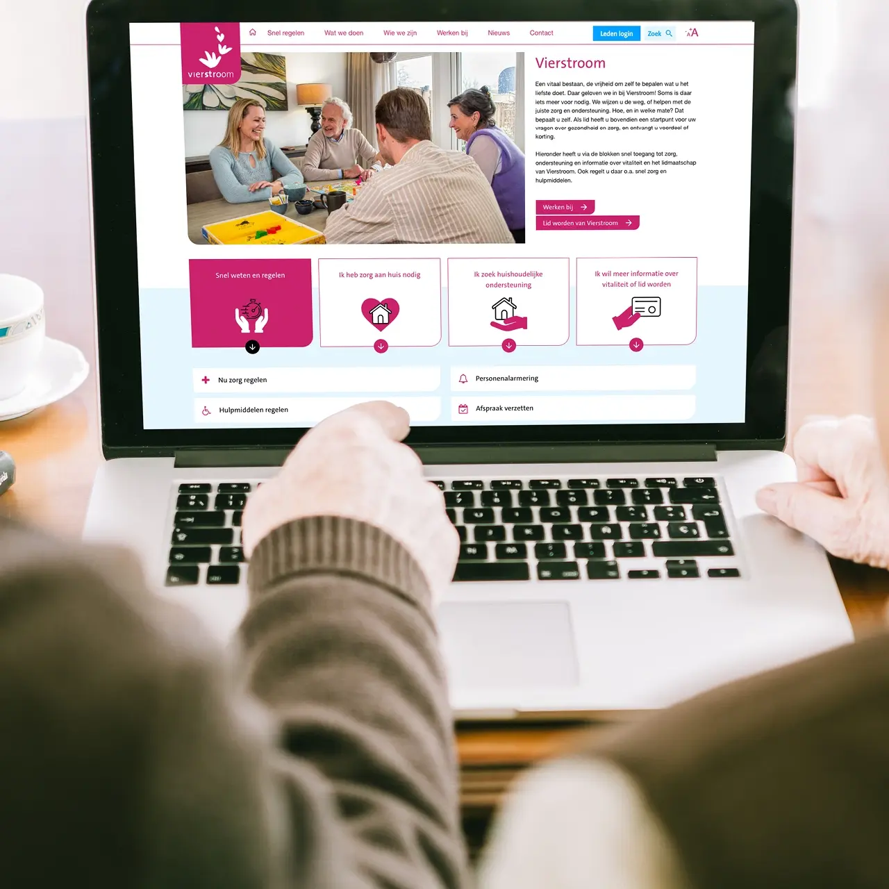 Vierstroom website gemaakt door AllesOnline