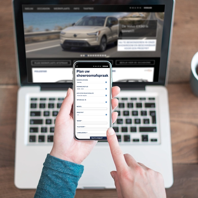 Volvo afspraakplanner tool gebouwd door AllesOnline