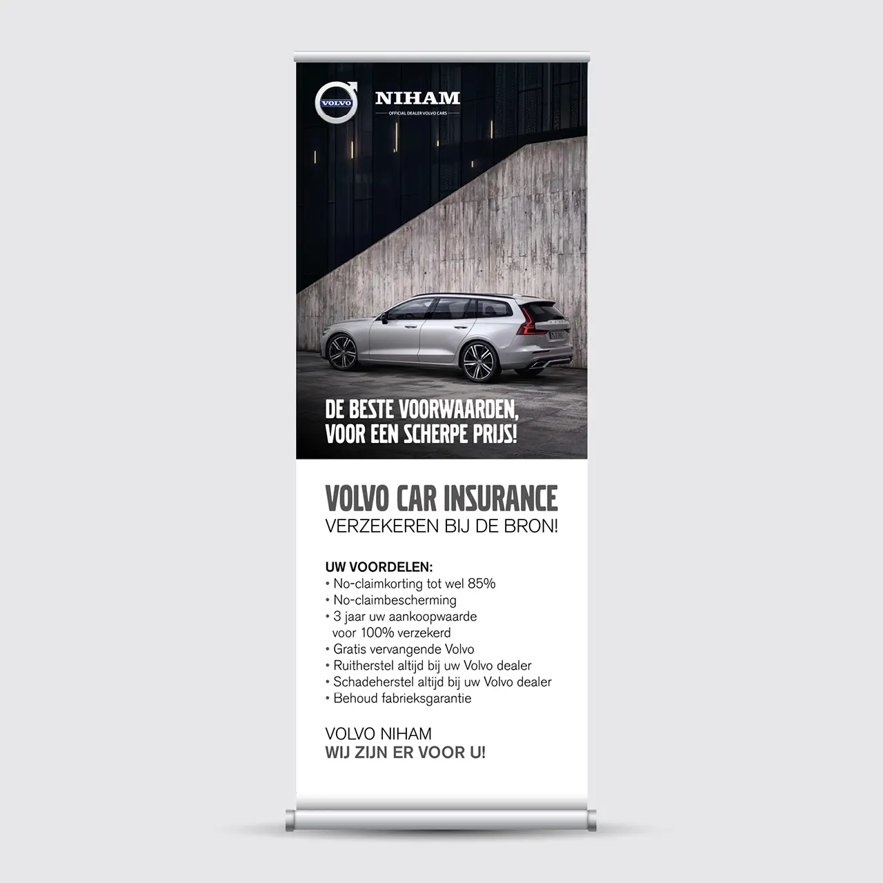 Volvo Niham roll-up banner gemaakt door AllesOnline
